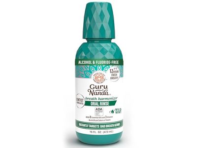 GuruNanda Breath Harmonizer Oral Rinse, Wild Mint, 16 fl oz/473 mL