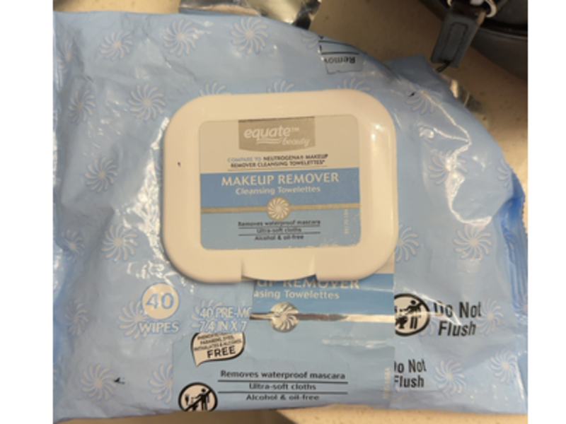 Equate Beauty Makeup Remover Cleansing Towelettes, 40 Count, Pack Of 2