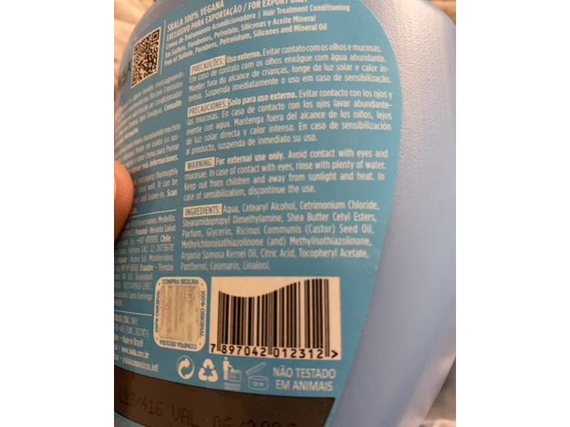 Skala Mais Cachos for Hair Curly 2 In 1 Conditioning Treatment Cream, 35.2 oz