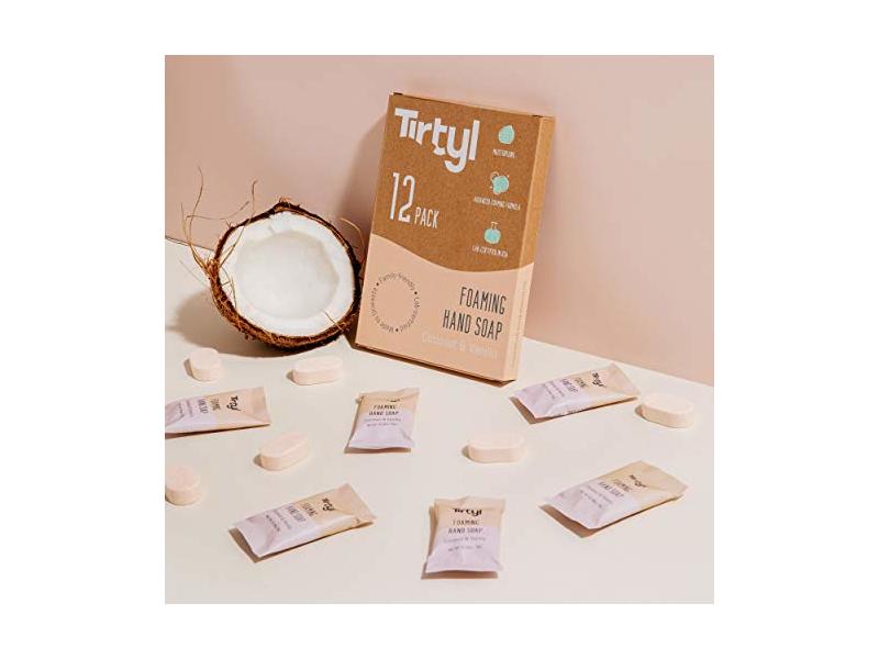 Tirtyl Foaming Hand Soap, Coconut & Vanilla, 3.4 oz/96 g, Pack Of 12