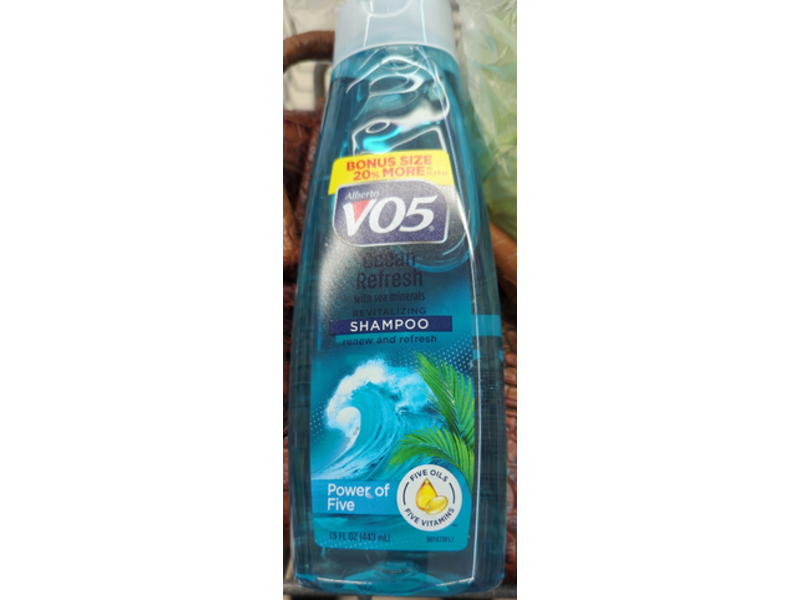 Alberto Vo5 Ocean Refresh Revitalizing Shampoo, Sea Minerals, 15 fl oz/443 mL