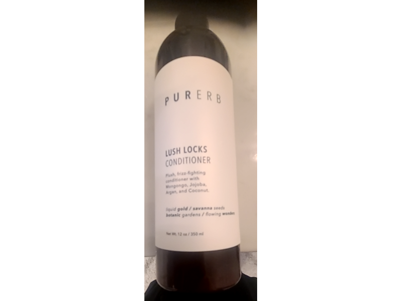PurerB Lush Locks Conditioner, 12 oz/350 mL