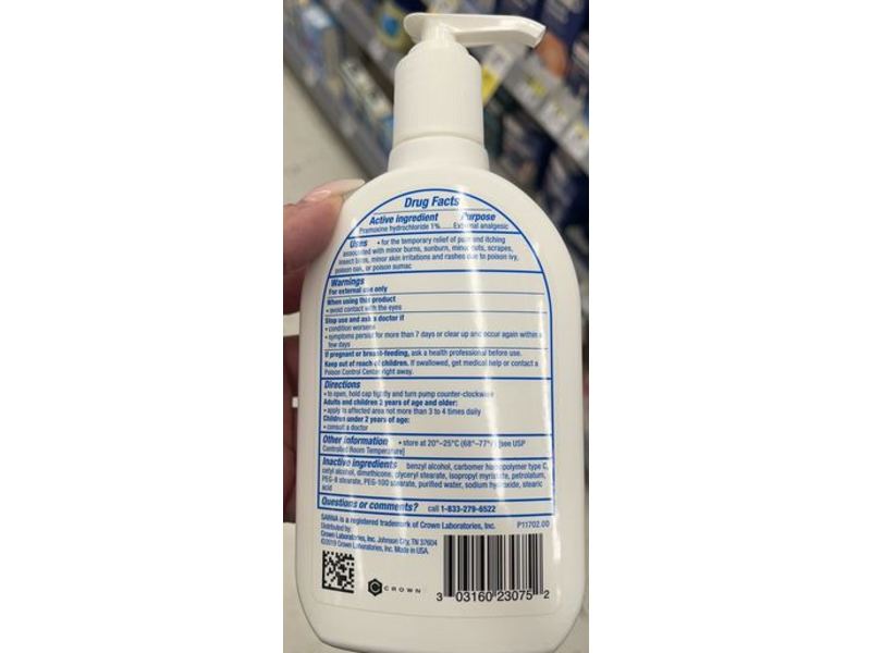 Sarna Pramoxine Hydrochloride 1% External Analgesic Itch Relief Lotion, 7.5 fl oz/222 mL