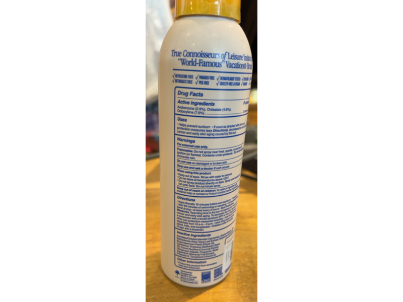 Vacation Classic Sunscreen Spray, SPF 30, 6 fl oz/177 mL, Pack Of 3