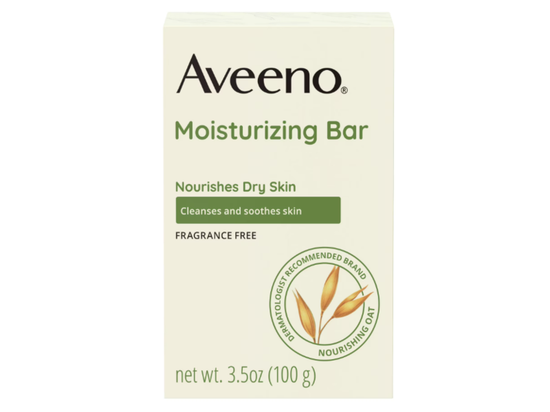 Aveeno Moisturizing Bar, Fragrance Free, 3.5 oz/100 g, Pack of 3