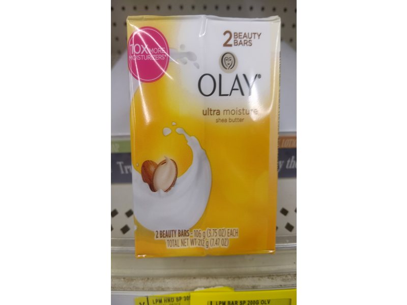 Olay Ultra Moisture Shea Butter Beauty Bar, 3.75 oz