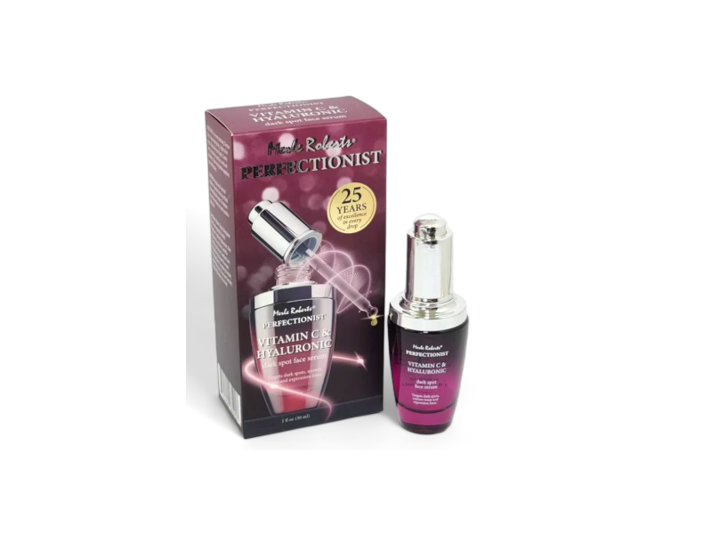 Merle Roberts Perfectionist Dark Spot Face Serum, Vitamin C & Hyaluronic, 1 fl oz/30 mL