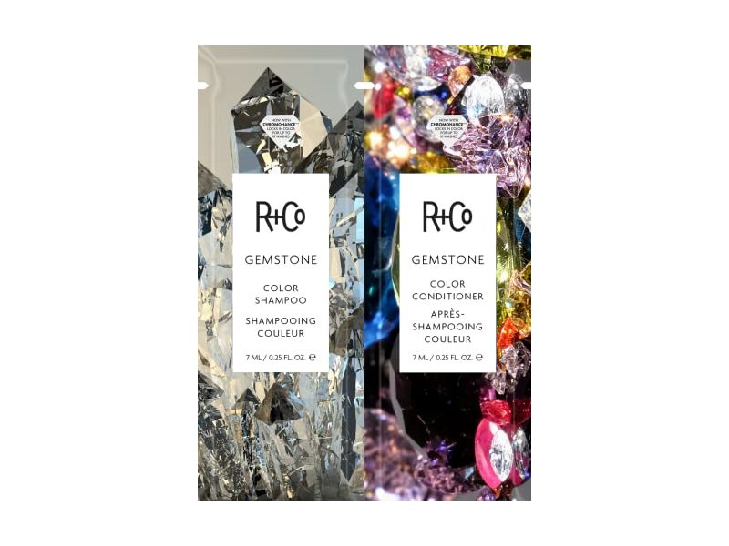 R+Co Gemstone Color + Repair Shampoo & Conditioner Tandem Packette, 0.23 fl oz/7 mL, Pack Of 2