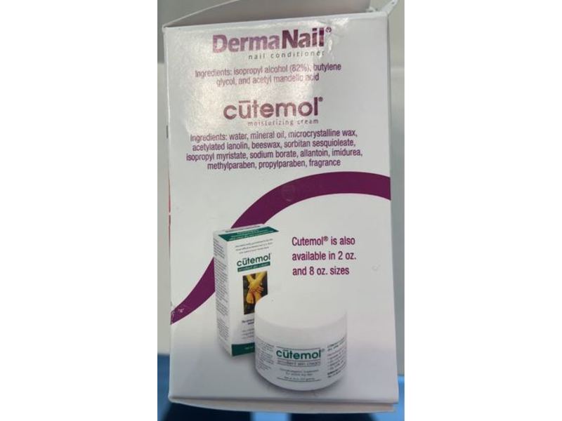 DermaNail 2-In-1 Nail Conditioner & Cutemol Moisturzing Cream Kit