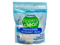 Homebright Dishwasher Detergent Packs, Free & Clear, 6.36 oz/180 g, 10 Packs - Image 2