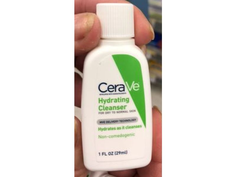 CeraVe Hydrating Cleanser, Normal to Dry Skin, 1 fl oz (29 mL)