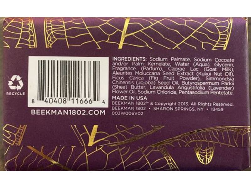 Beekman 1802 Goat Milk Soap, Fig Leaf, 9 oz/255 g