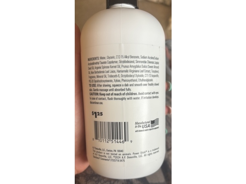 Power Stick Post-Shave Cream, Brazilian Mist, 12 fl oz/355 mL, Pack Of 2