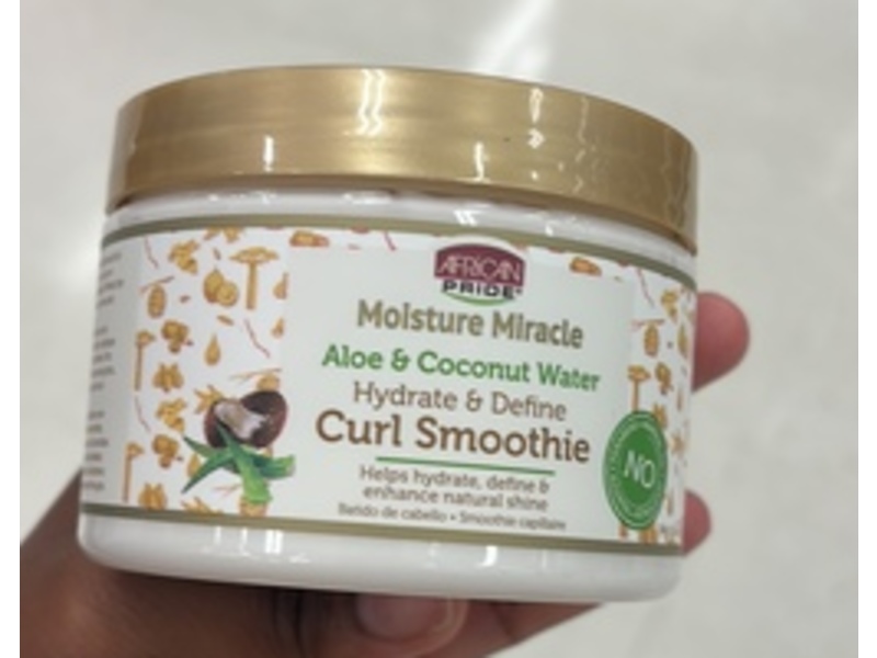 African Pride Moisture Miracle Curl Smoothie, Aloe & Coconut Water, 12 oz/340 g