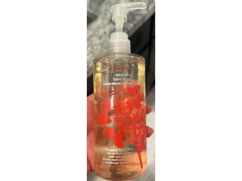 Red Flower Cleansing Hand Wash, Italian Blood Orange, 10.2 oz/300 mL