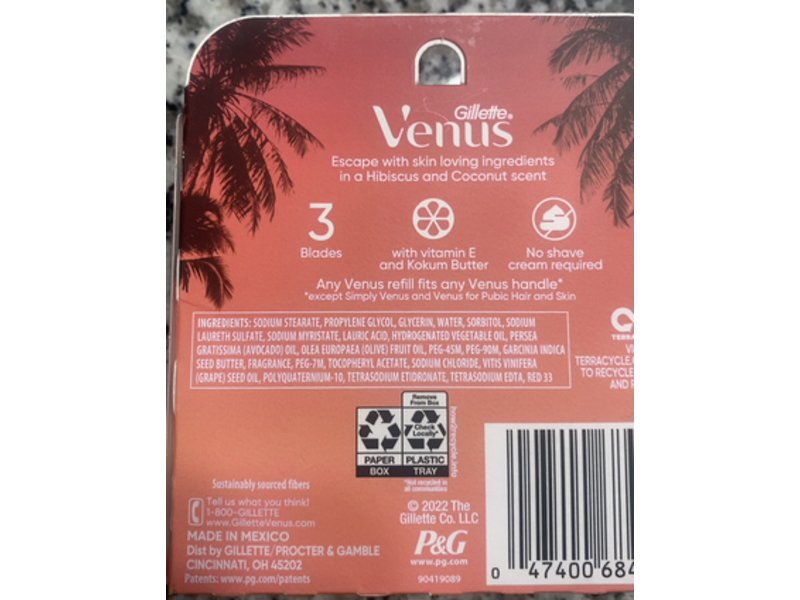 Gillette Venus Comfort Glide, Miami Sunset, 0.06 oz/1.9 g