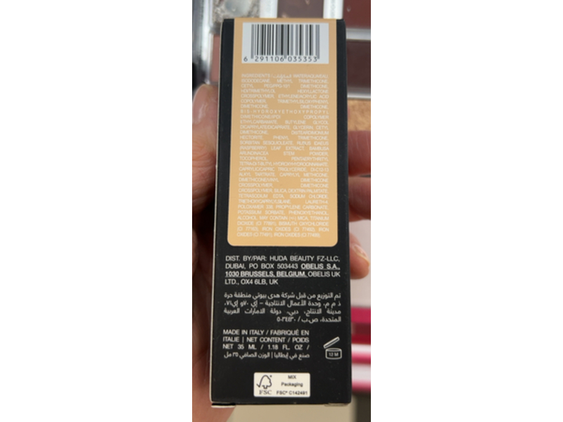 Huda Beauty Fauxfilter Luminous Matte Liquid Foundation, 140G Cashew, 1.18 fl oz/35 mL