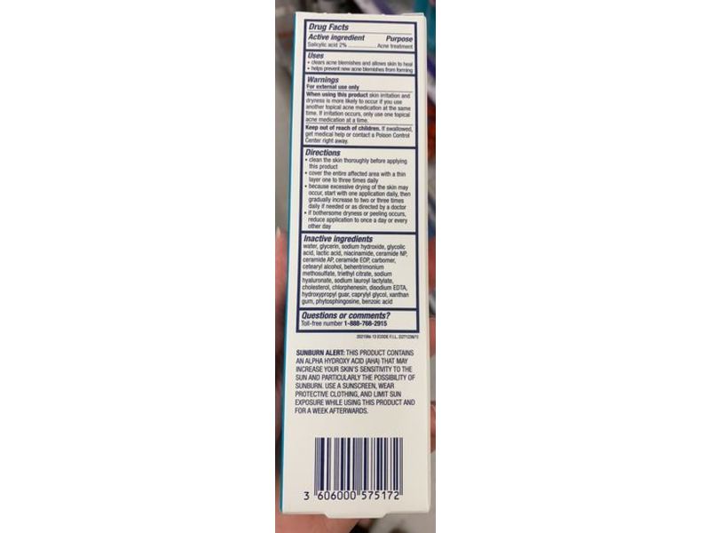 CeraVe Acne Control Gel, AHA & BHA, 1.35 fl oz/40 mL
