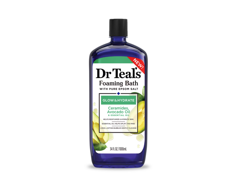 Dr Teal's Foaming Bath Ceramides Avocado Oil & Essential Oil, 34 fl oz/1000 mL