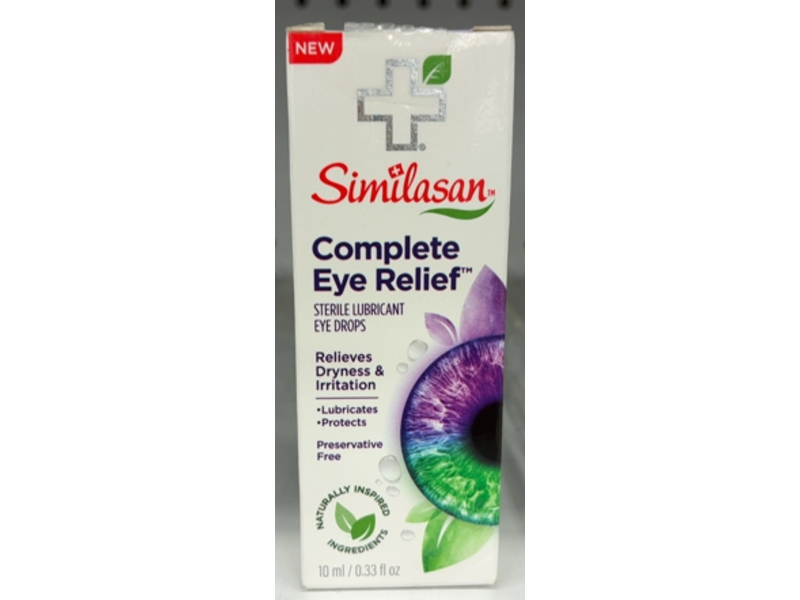 Similasan Complete Eye Relief Sterile Lubricant Eye Drops, 0.33 fl oz/10 mL