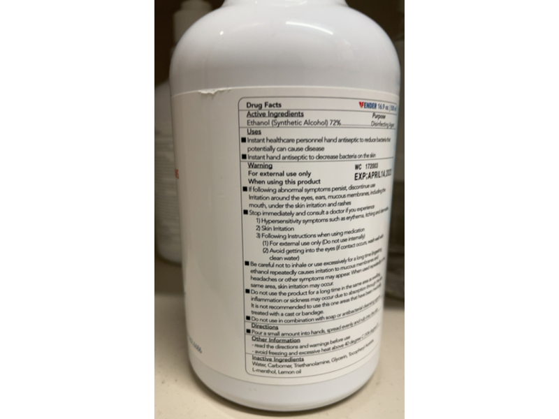 Fender Hand Sanitizer, 16.9 oz/500 mL