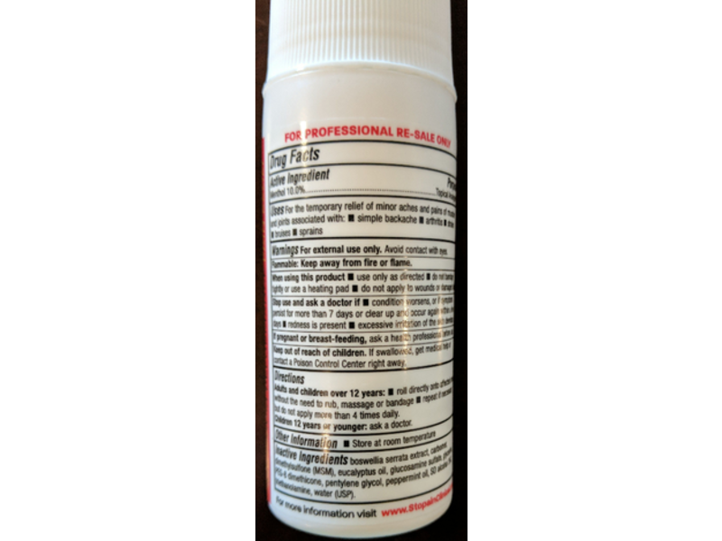 Stopain Clinical Maximum Performance Pain Relief, Roll-On, 3 fl oz/88 mL