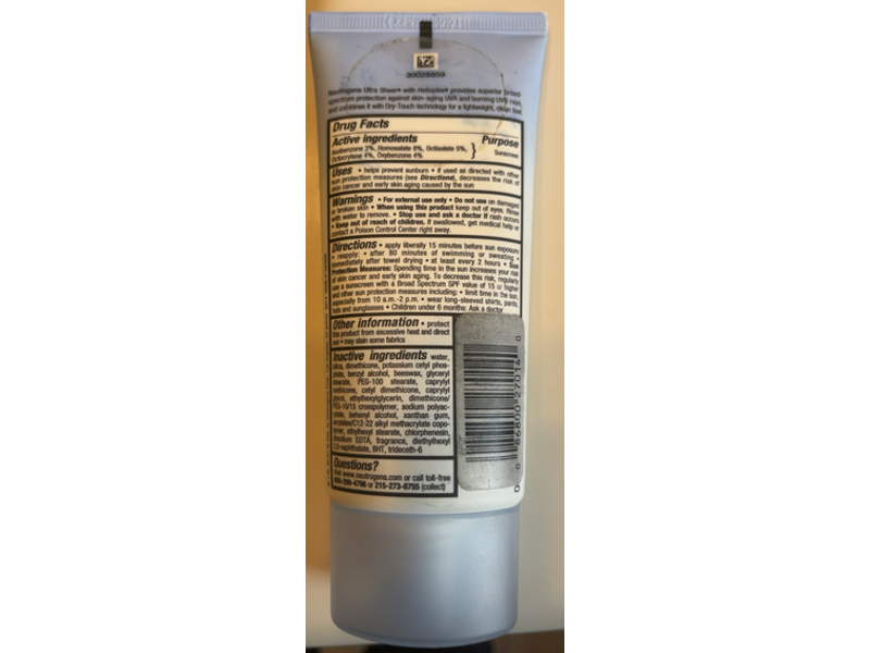 Neutrogena Ultra Sheer Dry-Touch Sunscreen , SPF 30, 3 fl oz/88 mL