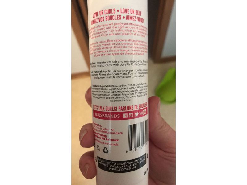 LUS Love Ur Curls Shampoo with Shea Butter and Moringa Oil, All Curl Types, 8.5 fl oz