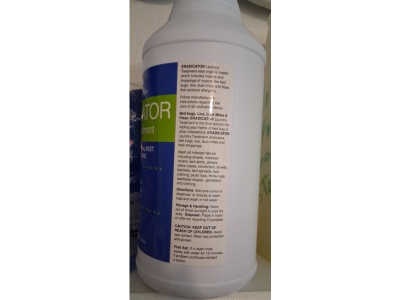Eradicator Bed Bug and Dust Mite Laundry Treatment, Scent Free, 32 fl oz