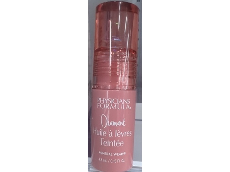 Physicians Formula Mineral Wear Diamond Lip Oil Stain, Radiant Rose, 0.15 fl oz/4.6 mL