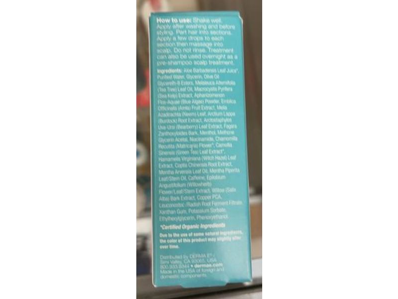 Derma-E Scalp Relief Treatment, Tea Tree Oil, Aloe Vera, Herbal Blend, 1 fl oz/30 mL