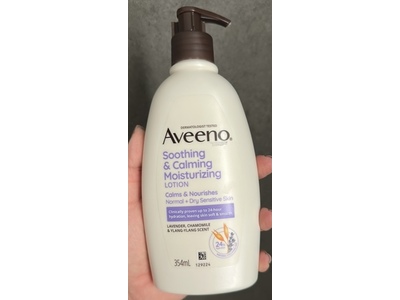 Aveeno Soothing & Calming Moisturizing Lotion, Lavender, Chamomile & Ylang-Ylang, 354 mL