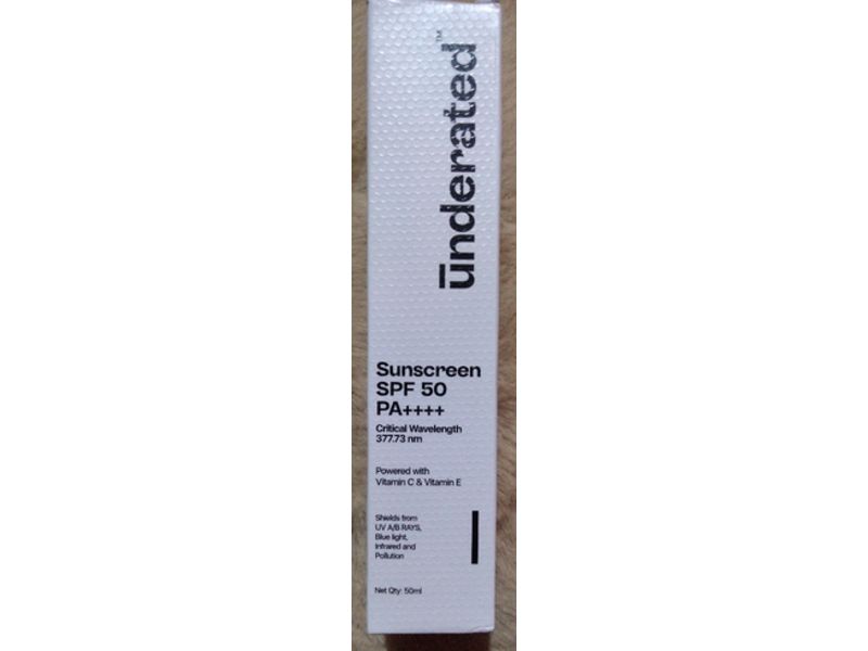 Underated Sunscreen, SPF 50, PA++++, 50 mL