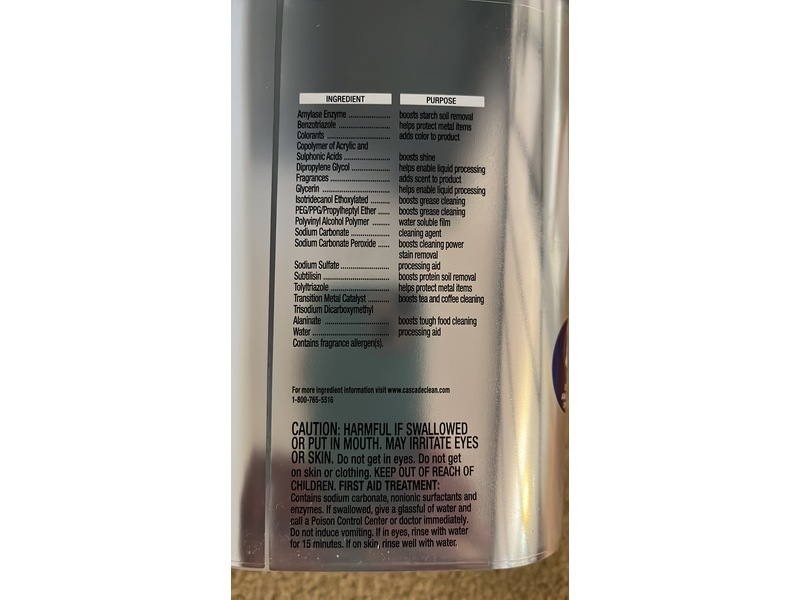 Cascade Platinum+Oxi Dishwasher Detergent Pacs, Fresh, 32.6 oz/925 g, 59 Count