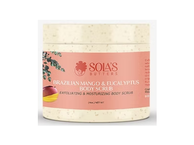 Sola's Butters Body Scrub, Brazillian Mango & Eucalyptus, 4 oz