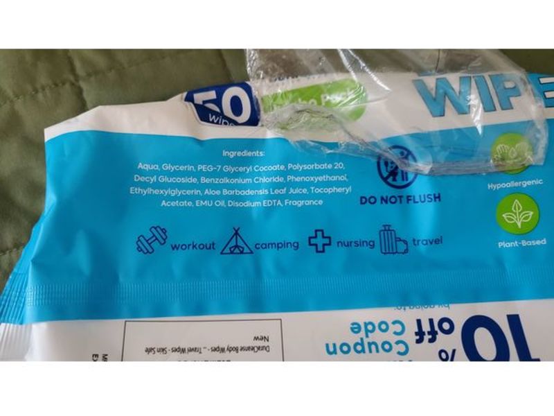 DuraCleanse Body Wipes, 50 Count