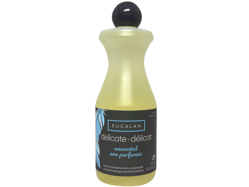 Eucalan Delicate Lanolin Enriched Laundry Concentrate, Unscented, 16.9 fl oz/500 mL