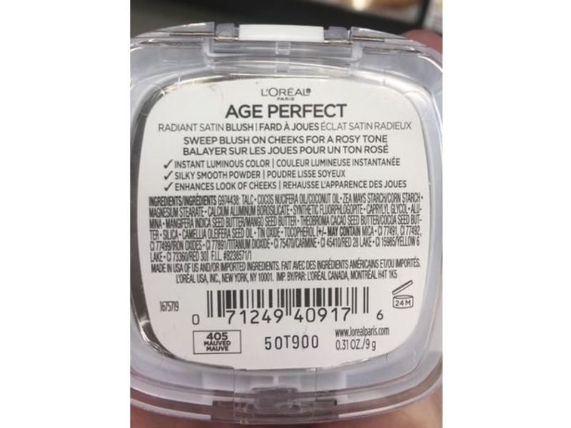 L'Oreal Paris Age Perfect Radiant Satin Blush, Mauved 405, 0.31 oz/9 g