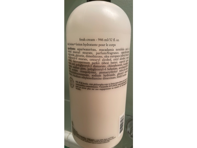 Philosophy Fresh Cream Body Lotion, 32 fl oz/946 mL