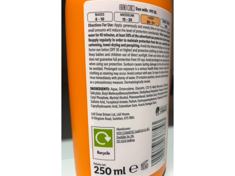 Cien Sun Protect Milk, SPF 50, 250 mL