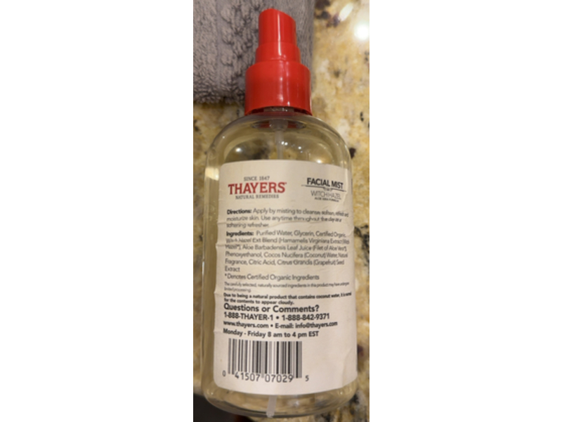 Thayers Facial Mist, Coconut Water, 8 fl oz/237 mL