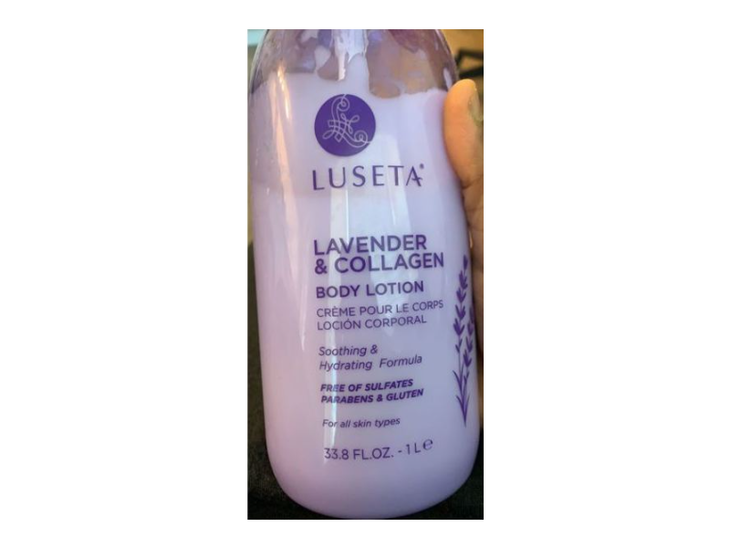 L Luseta Body Lotion, Lavender & Collagen, 33.8 fl oz/1 L