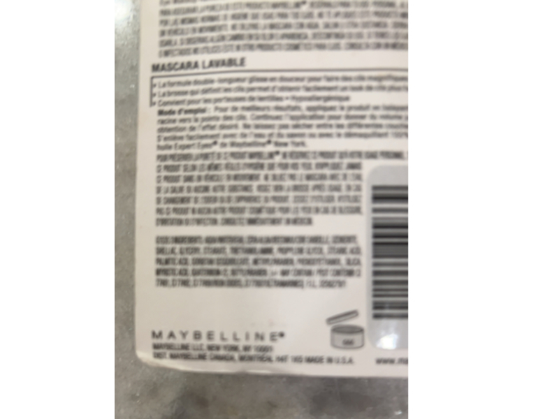 Maybelline New York Great Lash Washable Mascara, 100 Blackest Black, 0.43 fl oz/12.7 mL