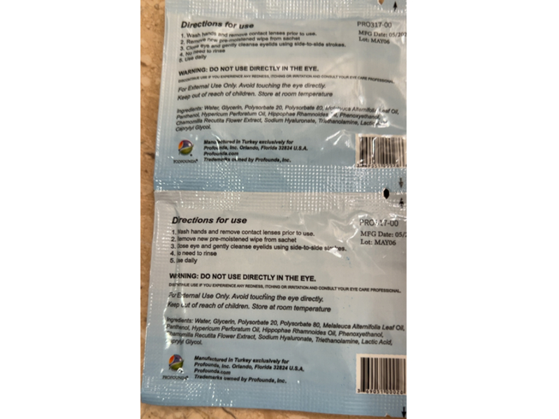 Eye Pro Eyelid Wipes, Pack Of 2