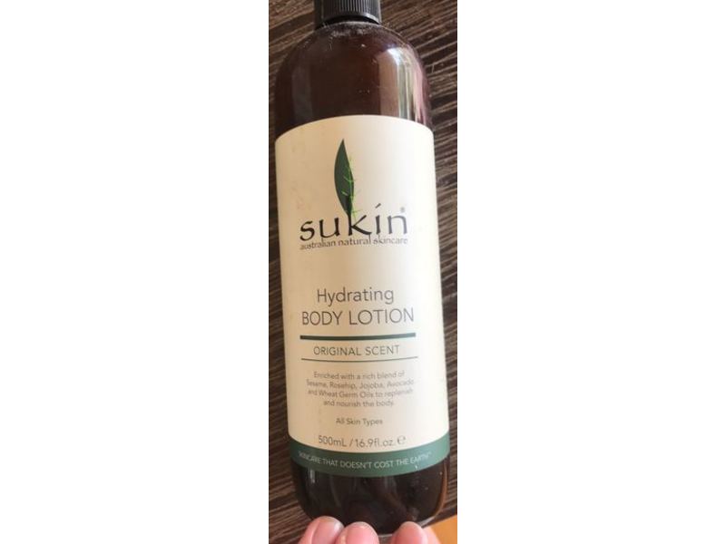 Sukin Hydrating Body Lotion, Original Scent, 16.9 fl oz/500 mL