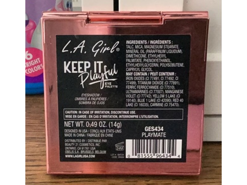 L.A. Girl Keep It Playful Eyeshadow Palette, GES434 Playmate, 0.49 oz/14 g