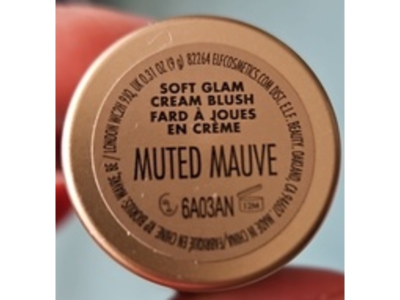 E.l.f. Cosmetics Soft Glam Cream Blush, Muted Mauve, 0.31 oz/9 g