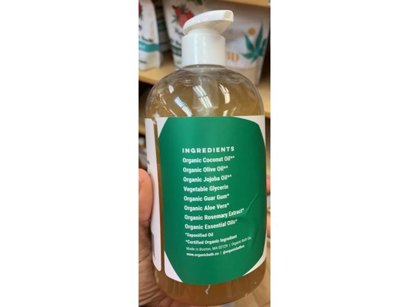 Organic Bath Co Organic Body Wash, Refreshmint, 16 fl oz/1473 mL