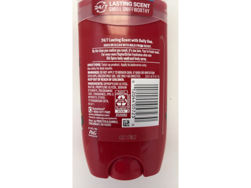 Old Spice Deodorant, Raptorstrike, 3 oz/85 g