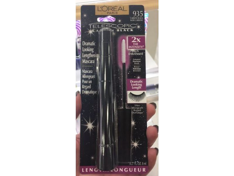 L'Oreal Paris Telescopic Mascara, Carbon Black, 0.27 oz/8 mL